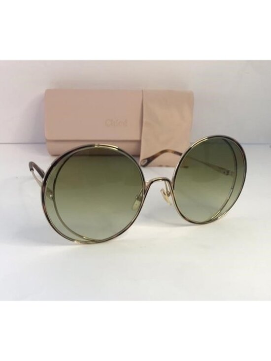 New Authentic Chloe Gold & Green Round Sunglasses HANAH COLLECTION main image 11